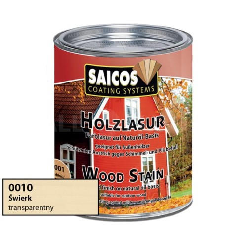 Saicos 0010 Lazura Olejna Świerk 750ml