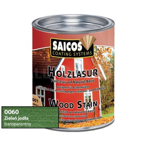 Saicos 0060 Lazura Olejna Zieleń Jodła 750ml