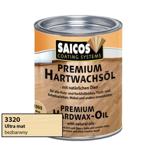 Saicos 3320 Wosk Twardy Olejny Ultra Mat 750ml