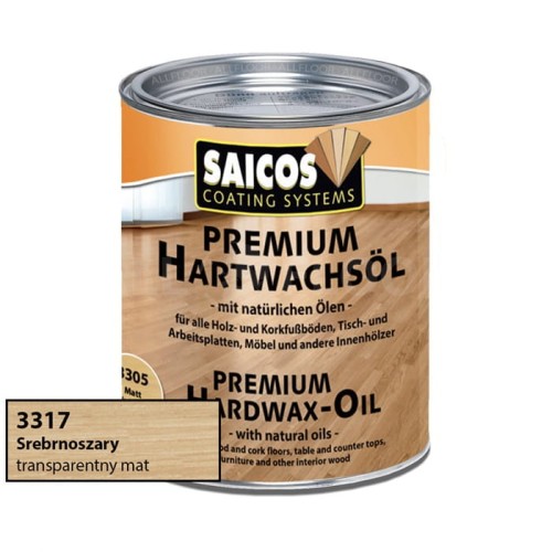 Saicos 3317 Wosk Twardy Olejny Srebrnoszary 750ml