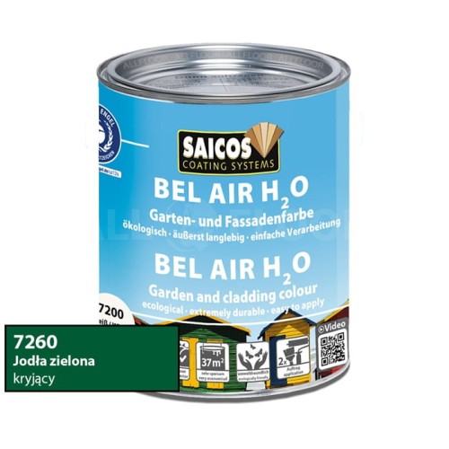 Saicos 7260 Bel Air H2O Jodła Zielona Kryjący 750ml