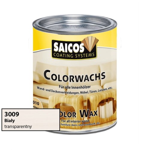 Saicos 3009 Wosk Kolorowy Classic Biały Transparentny 750ml