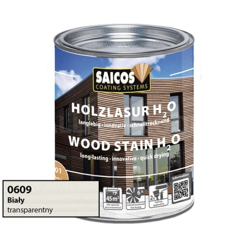 Saicos 0609 Lazura Olejna H2O Biały 750ml