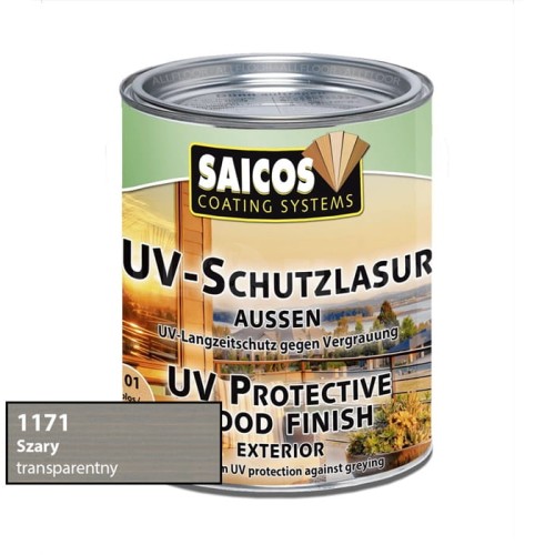 Saicos 1171 Lazura UV Zewnętrzna Szary 750ml