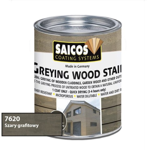 Saicos 7620 Lazura Poszarzająca Szary Grafitowy 750ml