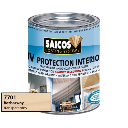 Saicos 7701 Ochrona Przed Promieniowaniem UV do Wnętrz Bezbarwny 750ml