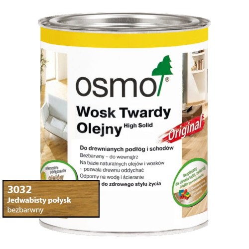 Osmo 3032 Wosk Twardy Olejny Original Jedwabisty połysk 750ml