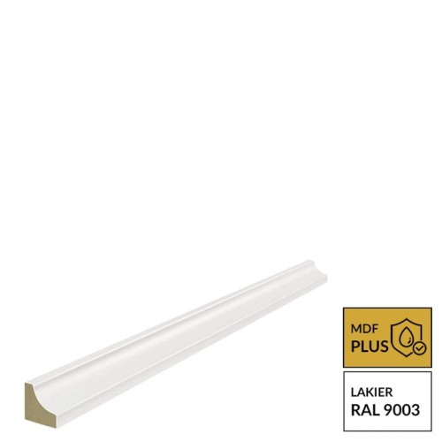 Lagrus Ćwierćwałek Wklęsły PLUS - lakier RAL 9003